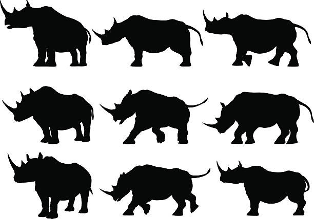 サイシルエット - rhinoceros点のイラスト素材／クリップアート素材／マンガ素材／アイコン素材