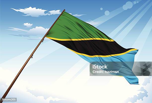 Флаг Танзании — стоковая векторная графика и другие изображения на тему Бизнес - Бизнес, Векторная графика, Дуть