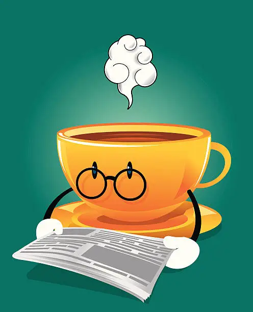 Vector illustration of Coffee and Newspaper