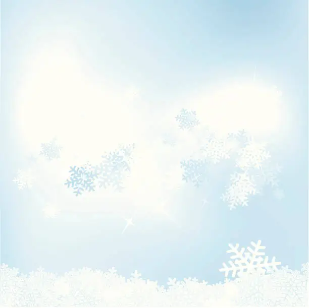 Vector illustration of Baby-blue flakes