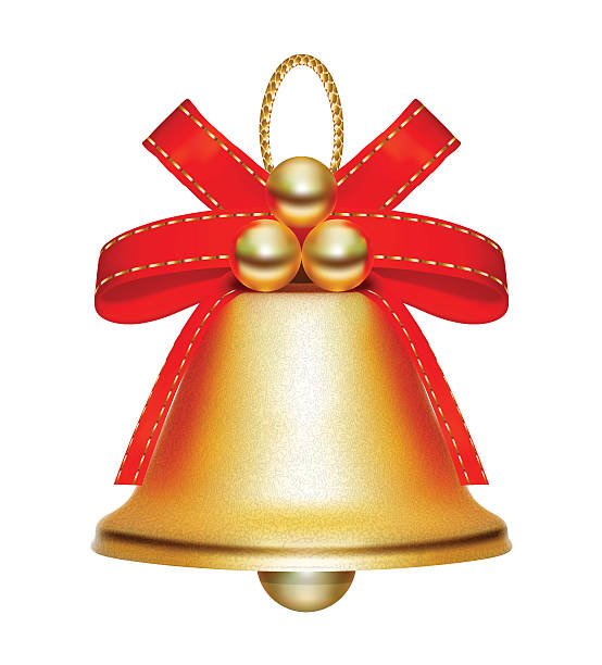 ilustraciones, imágenes clip art, dibujos animados e iconos de stock de de navidad bell - bell handbell christmas holiday