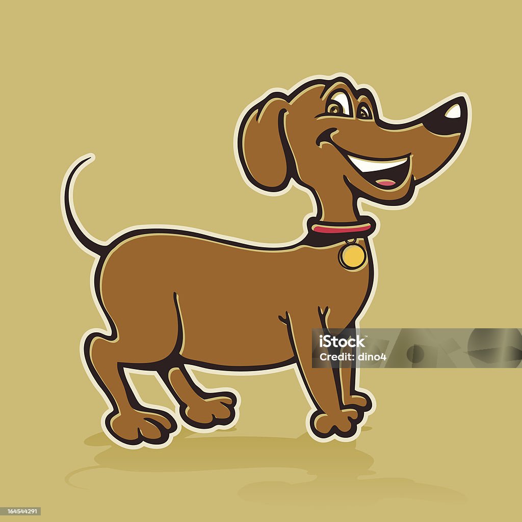 Weenie chien - clipart vectoriel de Cartoon libre de droits