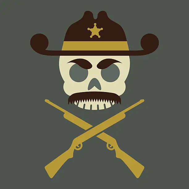 Vector illustration of Sheriff Jolly Roger