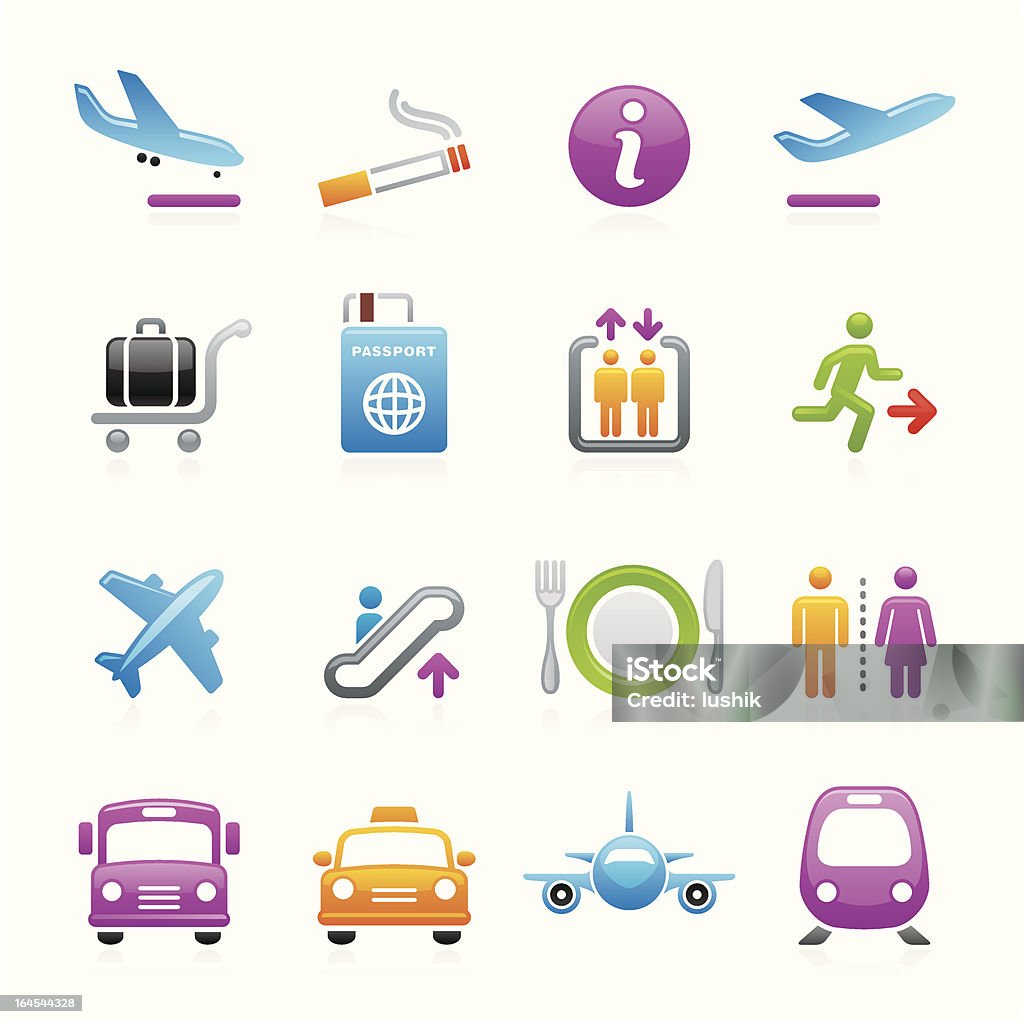 Transporte e viagens - Royalty-free Aeroporto arte vetorial