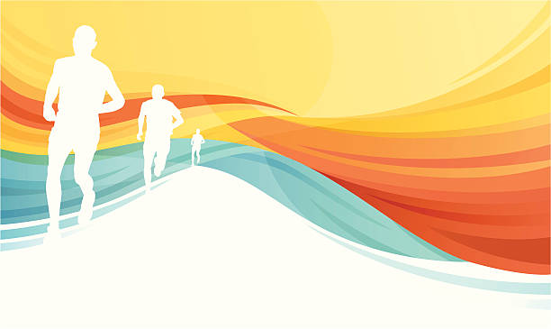 출장요리 - silhouette jogging running backgrounds stock illustrations