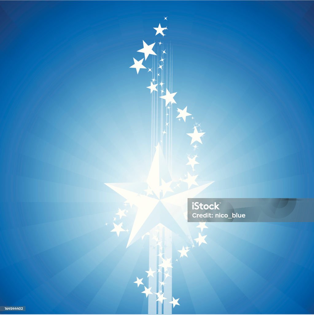 Blue star - Grafika wektorowa royalty-free (Ślad gwiazdy)