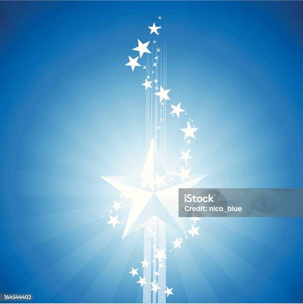 Estrela Azul - Arte vetorial de stock e mais imagens de Rasto de estrelas - Rasto de estrelas, Natal, Abstrato