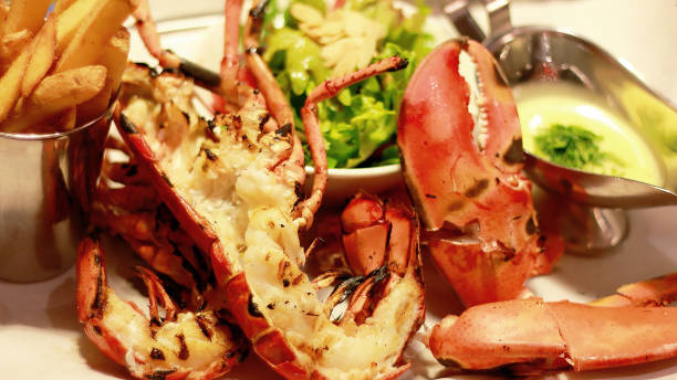 istock Grilled Lobster, Restaurant in Singapore. 1645444152