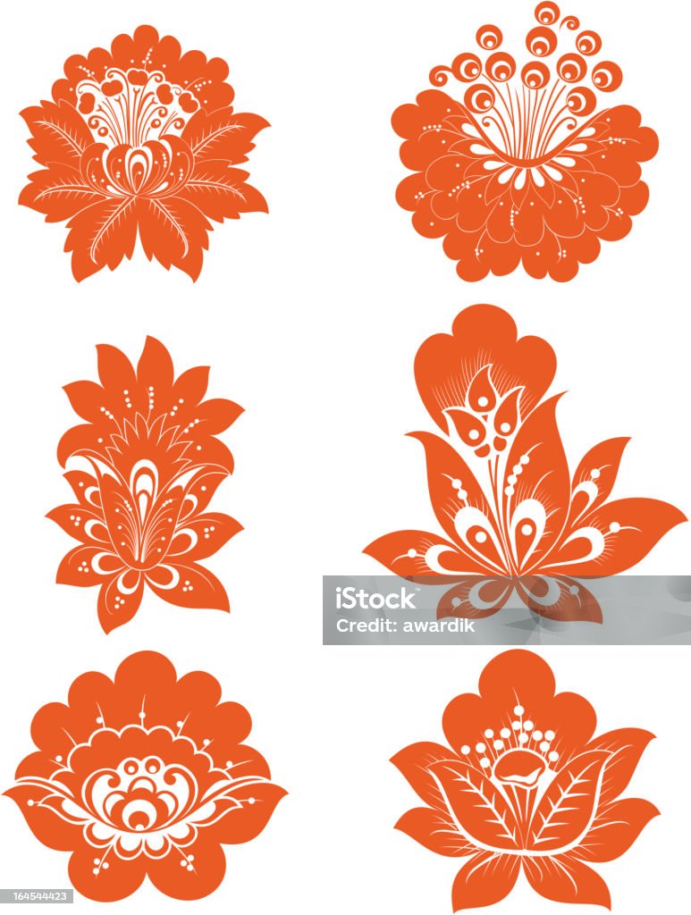 flowers  Striped stock vector
