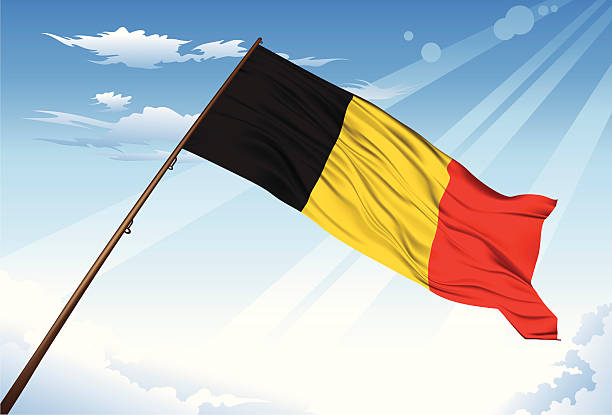 ilustraciones, imágenes clip art, dibujos animados e iconos de stock de bandera belga - diminishing perspective travel locations nature business