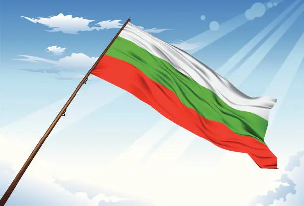 Vector illustration of Bulgaria flag