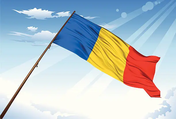Vector illustration of Chad flag