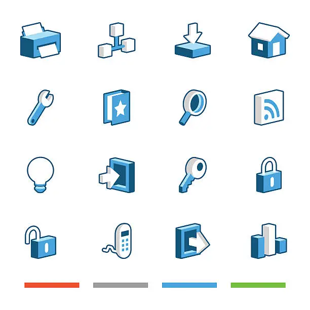 Vector illustration of Internet and Website Icons