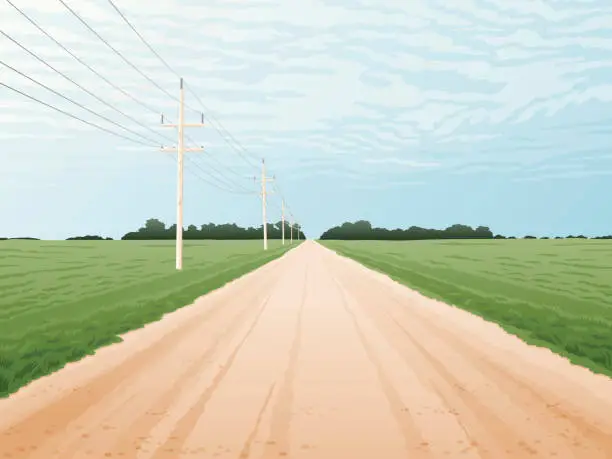 Vector illustration of Country Road