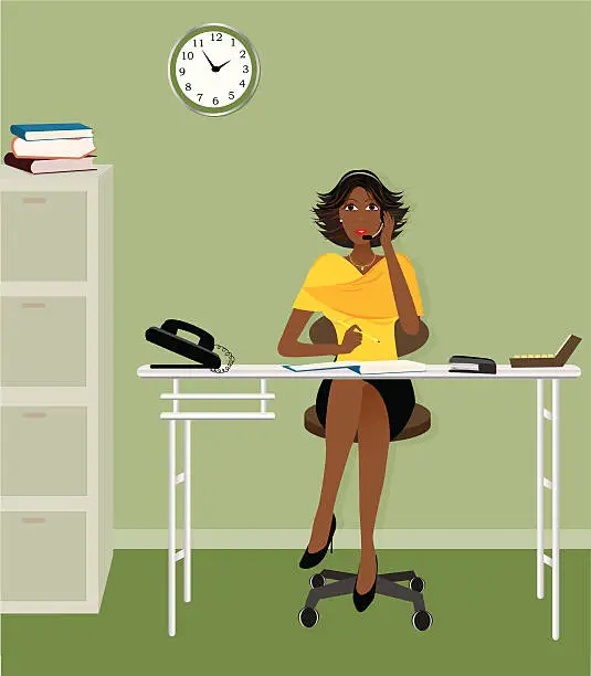 Vector illustration of Receptionist