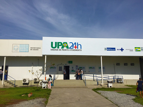 Rio de Janeiro, Brazil - The UPA 24h Emergency Care Units are health units of intermediate complexity, basic joints and Mobile Emergency Care Service - SAMU 192.