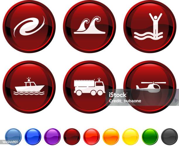 Storm Rescue Operation Royalty Free Vector Icon Set Stock Illustration - Download Image Now