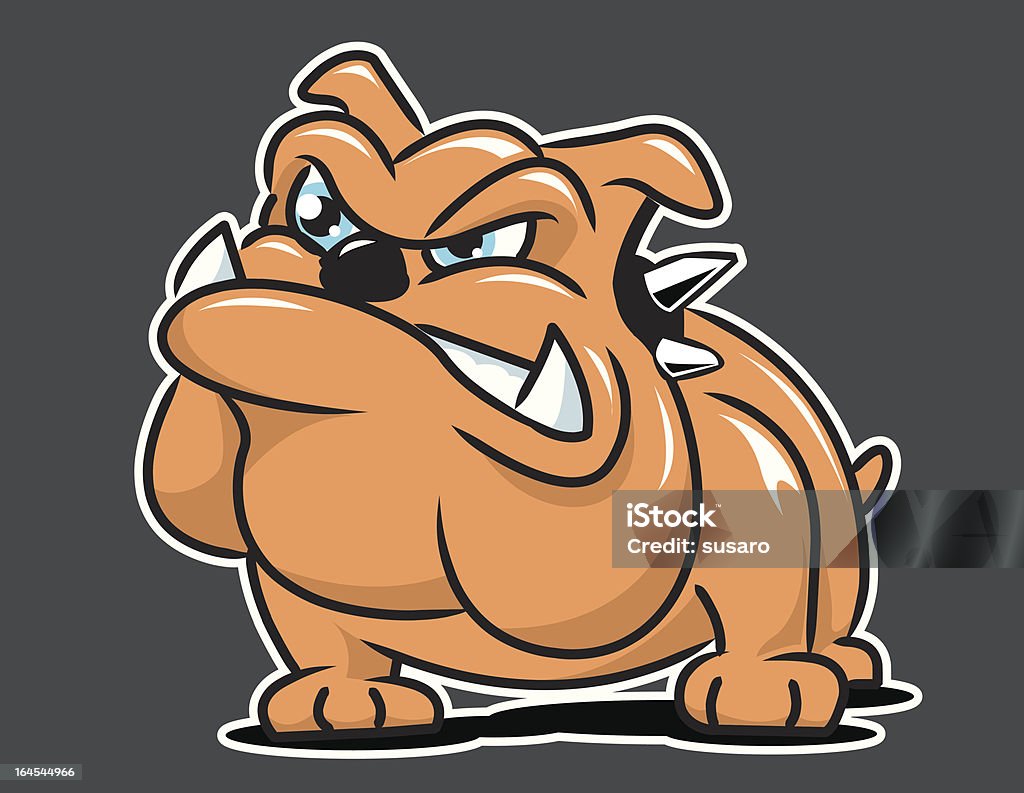 Bulldog com raiva - Vetor de Buldogue royalty-free