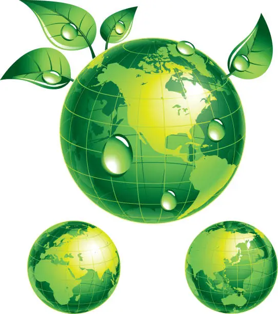 Vector illustration of Flourishing globe