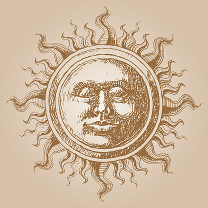 Old-fashioned sun decoration