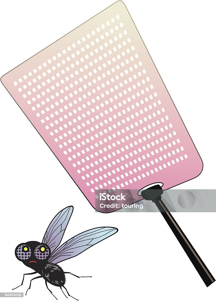 Fly e swatter - arte vettoriale royalty-free di Schiacciamosche
