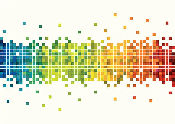 Vector illustration of Colorful pixels