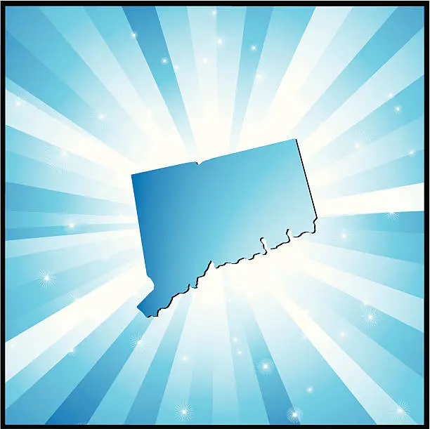 Vector illustration of Blue Connecticut