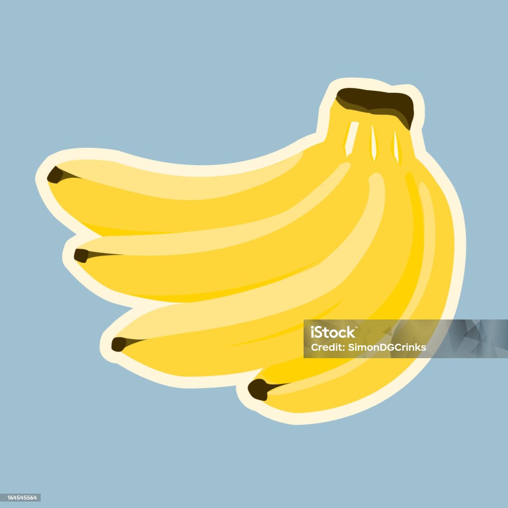 Tas de bananes - clipart vectoriel de Banane - Fruit exotique libre de droits