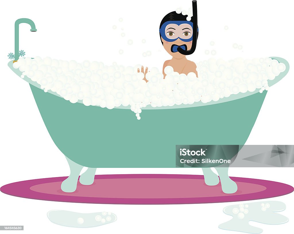 Baignoire de loisirs - clipart vectoriel de Bain moussant libre de droits