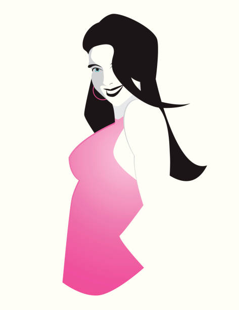 Pretty Girl vector art illustration