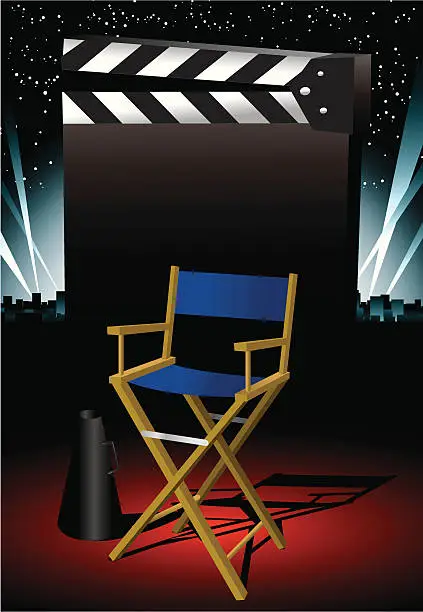 Vector illustration of Director Chair