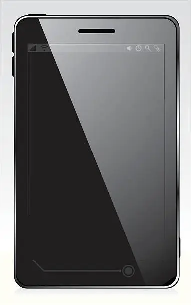 Vector illustration of Closeup of touch screen smartphone