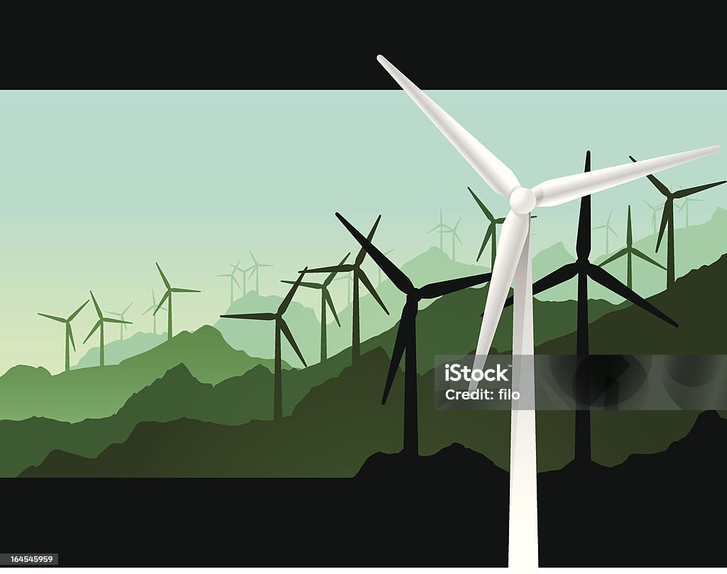 Energía de viento - arte vectorial de Energía sostenible libre de derechos