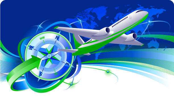 Travel Airline business travel round the world travel stock illustrations