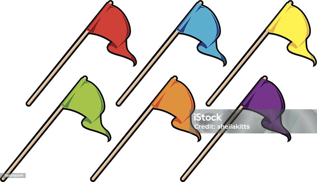 Couleur Six Flags - clipart vectoriel de Drapeau libre de droits