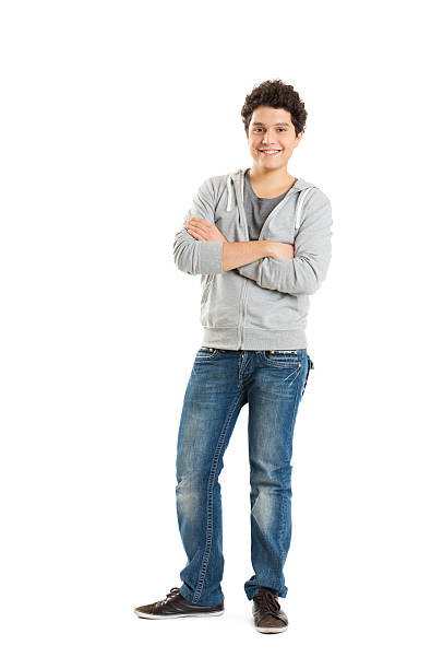 Portrait Of A Cool Young Guy Young Boy Isolated On White Background. 18 19 years stock pictures, royalty-free photos & images