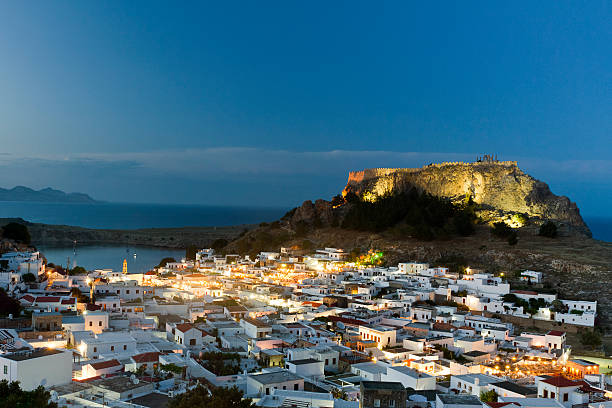 istock Overview of Lindos, Rhodes, Greece 164547155