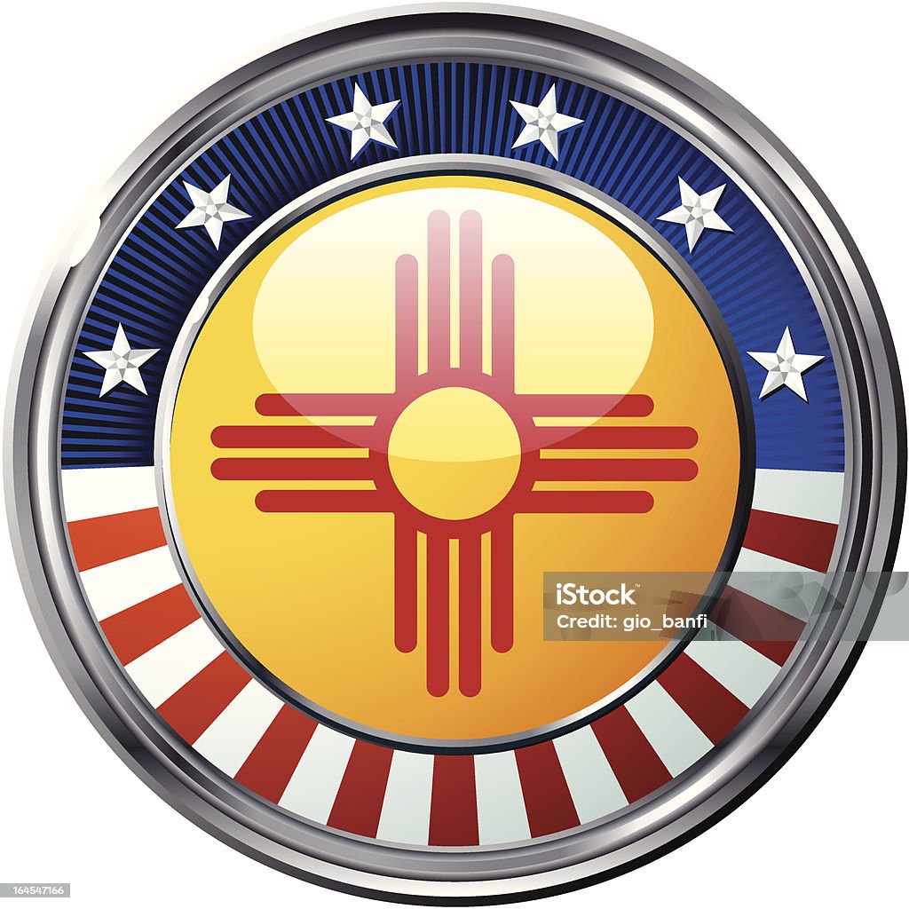 ニューメキシコ州旗 - アイコンのロイヤリティフリーベクトルアート