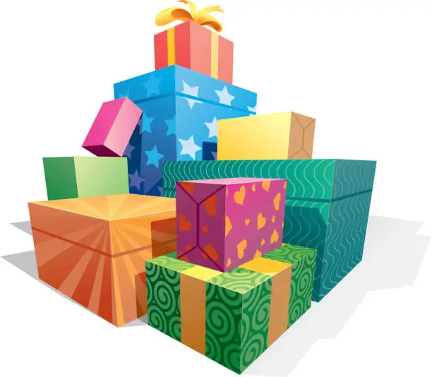 Vector illustration of Gift boxes