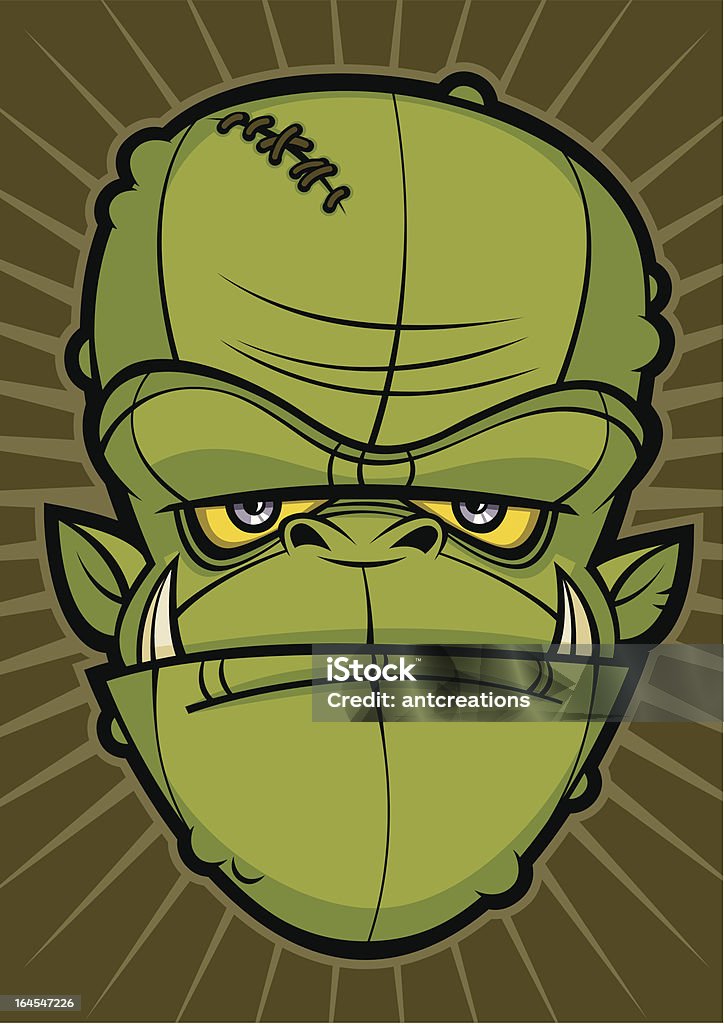 Ogre Halloween effrayant visage de Monstre - clipart vectoriel de Monstre libre de droits