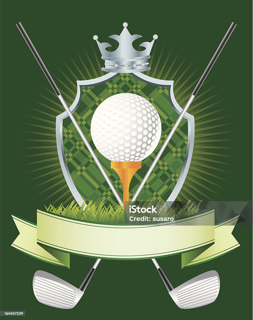 キングのフェアウェイ - ゴルフボールのロイヤリティフリーベクトルアート