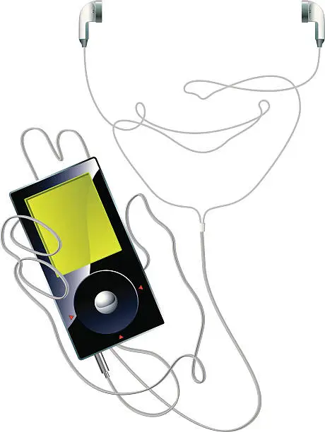 Vector illustration of MP3 player