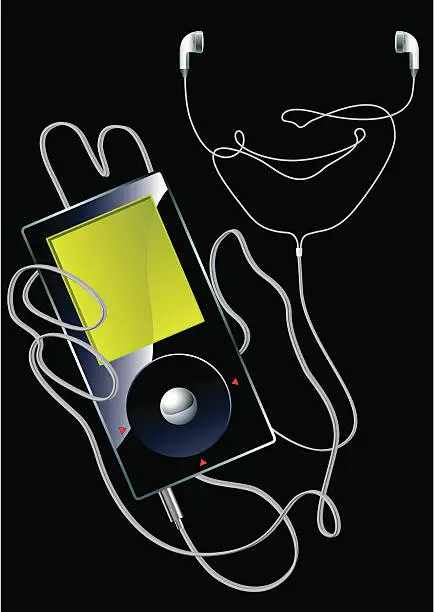 Vector illustration of MP3 player #3