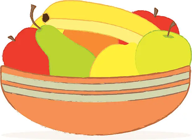 Vector illustration of Fruit Bowl