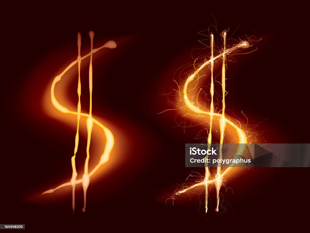 Gorąco Znak dolara - Grafika wektorowa royalty-free (Gorąco)