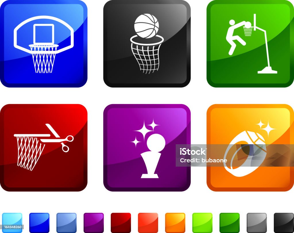 Баскетбол Championship роялти-фри векторных наклейки Набор иконок - Векторная графика Алмаз роялти-фри