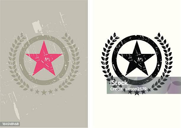 Vetores de Grunge Estrela Vermelha e mais imagens de Conceito - Conceito, Coroa de Louro, Criação Digital