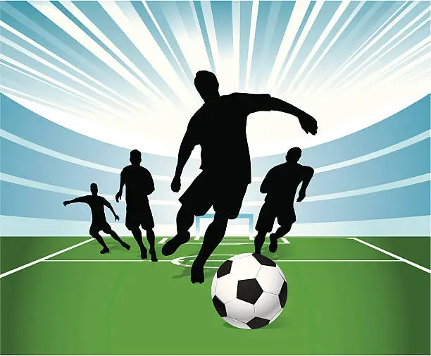 Vector illustration of Soccer Game