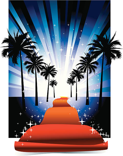красный ковер голливуд - party background video stock illustrations