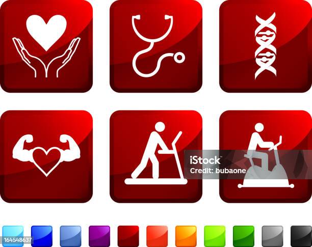 Medical Workout Royalty Free Vector Icon Set Stickers Stock Illustration - Download Image Now